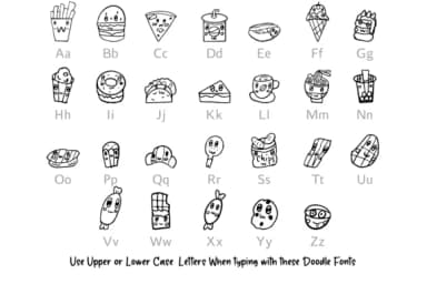 Cute Food Monsters by digitalplannerland — Dingbats Font — thumbnail 2