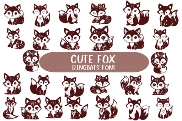 Cute Fox by Nongyao — Dingbats Font