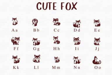 Cute Fox by Nongyao — Dingbats Font — thumbnail 2