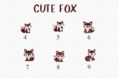 Cute Fox by Nongyao — Dingbats Font — thumbnail 4