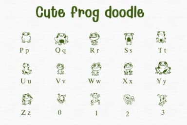 Cute Frog Doodle by Sontaya — Dingbats Font — thumbnail 3