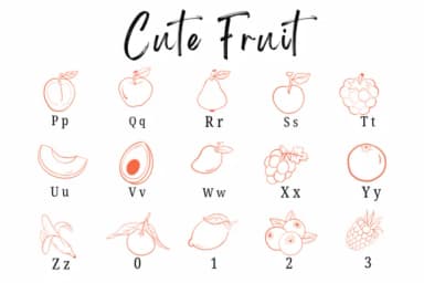 Cute Fruit by Suphitchaya — Dingbats Font — thumbnail 3
