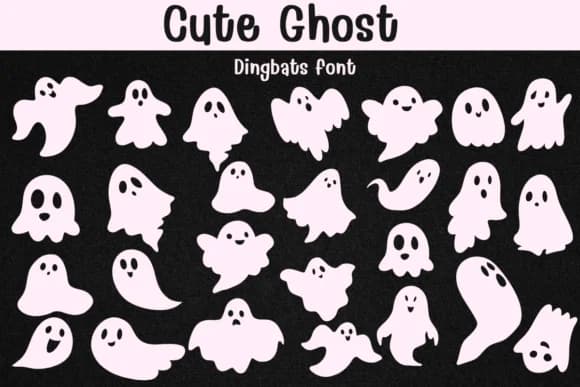 Cute Ghost by Sontaya — Dingbats Font