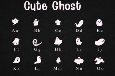 Cute Ghost by Sontaya — Dingbats Font — thumbnail 2