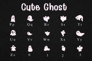 Cute Ghost by Sontaya — Dingbats Font — thumbnail 3