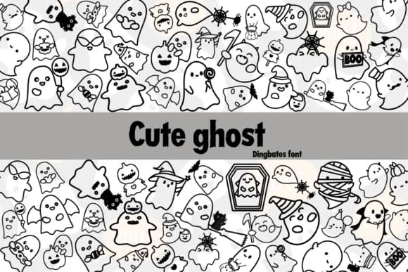 Cute Ghost by Chonada — Dingbats Font