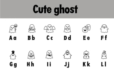 Cute Ghost by Chonada — Dingbats Font — thumbnail 2