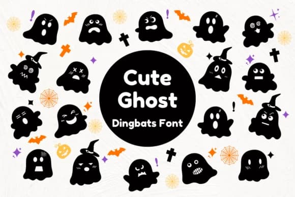 Cute Ghost by Nun Sukhwan — Dingbats Font