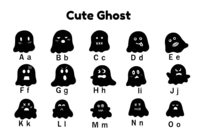 Cute Ghost by Nun Sukhwan — Dingbats Font — thumbnail 6