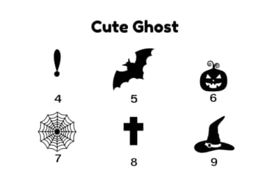 Cute Ghost by Nun Sukhwan — Dingbats Font — thumbnail 8