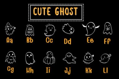 Cute Ghost by PraewDesigns — Dingbats Font — thumbnail 2