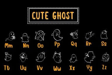 Cute Ghost by PraewDesigns — Dingbats Font — thumbnail 3