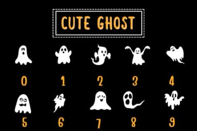 Cute Ghost by PraewDesigns — Dingbats Font — thumbnail 4