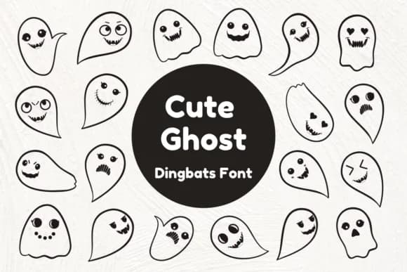 Cute Ghost by Nun Sukhwan — Dingbats Font