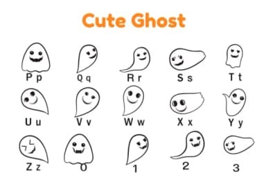 Cute Ghost by Nun Sukhwan — Dingbats Font — thumbnail 7
