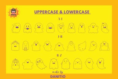 Cute Ghost by danita.kukkai — Dingbats Font — thumbnail 2