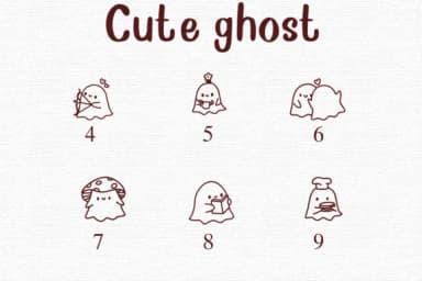 Cute Ghost Font by Nongyao — Dingbats Font — thumbnail 4