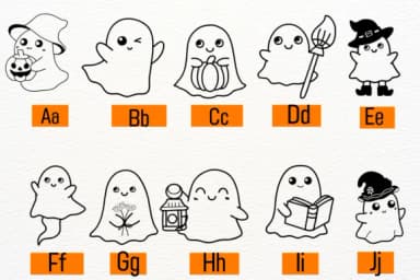 Cute Ghost Halloween by Petal Pixels — Dingbats Font — thumbnail 2