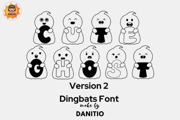 Cute Ghost Version 2 by danita.kukkai — Dingbats Font