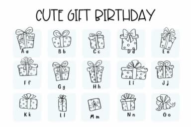 Cute Gift Birthday by Sirinart — Dingbats Font — thumbnail 2