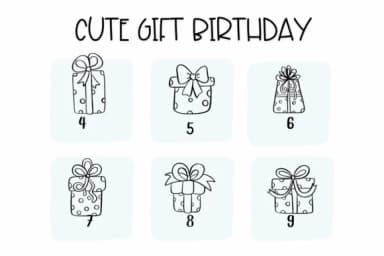 Cute Gift Birthday by Sirinart — Dingbats Font — thumbnail 4