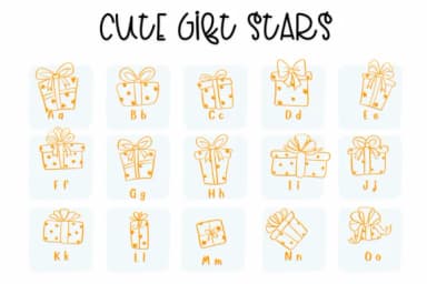 Cute Gift Stars by Sirinart — Dingbats Font — thumbnail 2