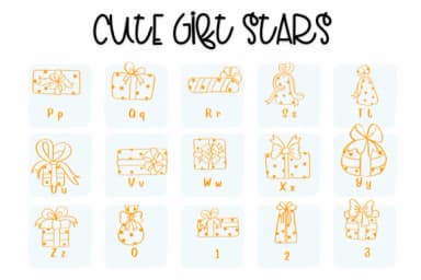 Cute Gift Stars by Sirinart — Dingbats Font — thumbnail 3