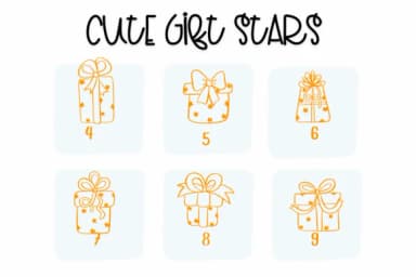 Cute Gift Stars by Sirinart — Dingbats Font — thumbnail 4