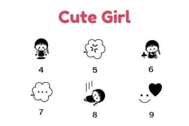 Cute Girl by Nun Sukhwan — Dingbats Font — thumbnail 4