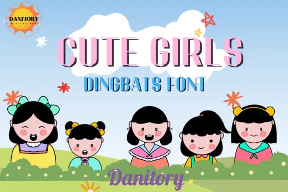 Cute Girls by danita.kukkai — Dingbats Font