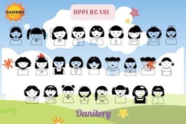 Cute Girls by danita.kukkai — Dingbats Font — thumbnail 3