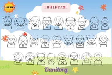 Cute Girls by danita.kukkai — Dingbats Font — thumbnail 4