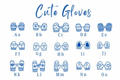 Cute Gloves by Suphitchaya — Dingbats Font — thumbnail 2