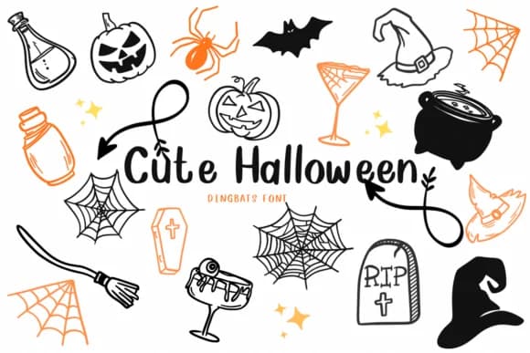 Cute Halloween by CHANOK — Dingbats Font