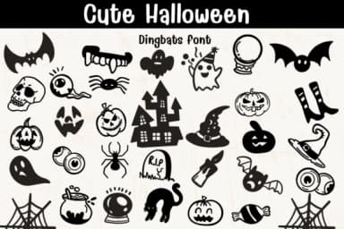 Cute Halloween by Sontaya — Dingbats Font — thumbnail 1