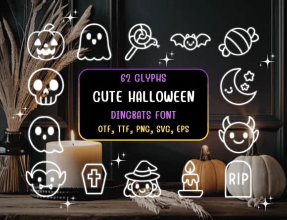 Cute Halloween by Distiny4919 — Dingbats Font