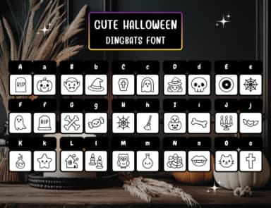 Cute Halloween by Distiny4919 — Dingbats Font — thumbnail 2