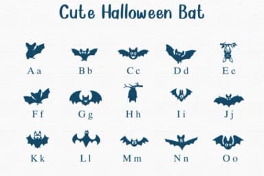 Cute Halloween Bat by Nongyao — Dingbats Font — thumbnail 2