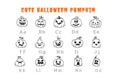 Cute Halloween Pumpkin by Pui Art — Dingbats Font — thumbnail 2