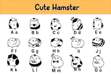 Cute Hamster by Nun Sukhwan — Dingbats Font — thumbnail 2