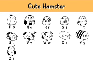 Cute Hamster by Nun Sukhwan — Dingbats Font — thumbnail 3