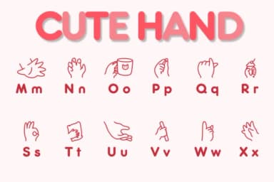 Cute Hand by Chonada — Dingbats Font — thumbnail 3