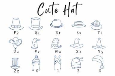 Cute Hat by Suphitchaya — Dingbats Font — thumbnail 7
