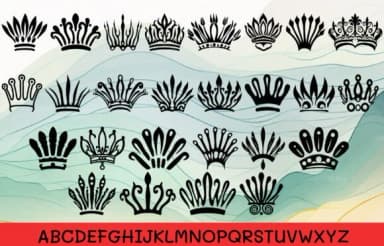 Cute Hawaiian Tribal Crown by MOMAT THIRTYONE — Dingbats Font — thumbnail 2
