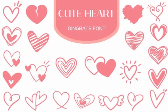 Cute Heart by Heartcraft Atelier — Dingbats Font
