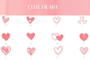 Cute Heart by Heartcraft Atelier — Dingbats Font — thumbnail 4