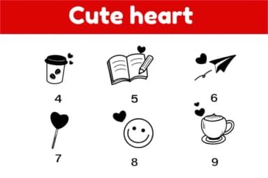 Cute Heart by Nun Sukhwan — Dingbats Font — thumbnail 4
