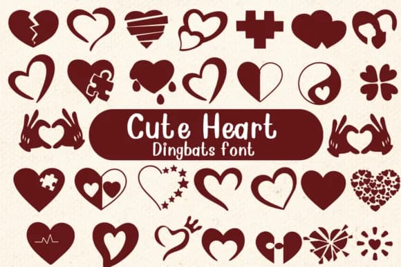 Cute Heart by Nongyao — Dingbats Font