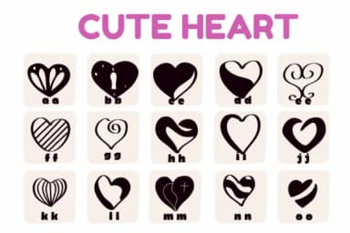 Cute Heart by Suphitchaya — Dingbats Font — thumbnail 2
