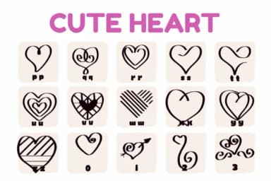 Cute Heart by Suphitchaya — Dingbats Font — thumbnail 3